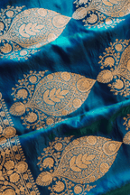Sapphire Splendor (Pure Banarasi Silk)