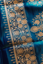 Sapphire Splendor (Pure Banarasi Silk)