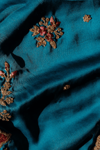 Silken Touch (Blue, Butter Crepe Silk)
